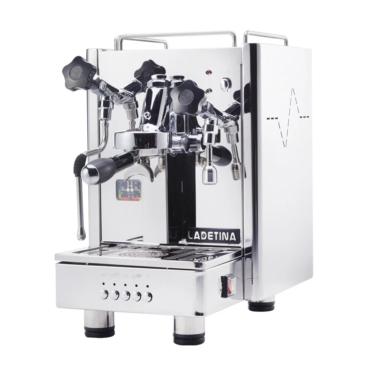 Electronic Control Stainless Steel Coffee Pulper Espresso Machine With Brew & Hot Water Systems 120 Cups Capacity