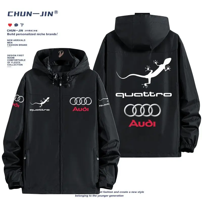2026 Moda Audi Performance Car Department Modificación de automóviles Top con capucha Chaqueta para hombres y mujeres Abrigo