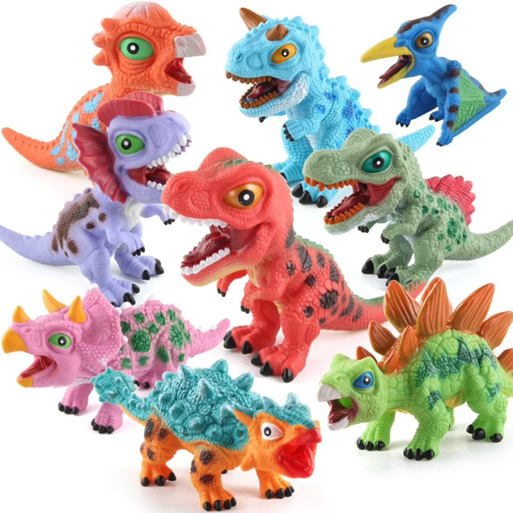 Mini Squeeze and Sound Dinosaur Hollow Soft Rubber Sound Simulation Pterosaurus Dragon Dinosaur Model Toy