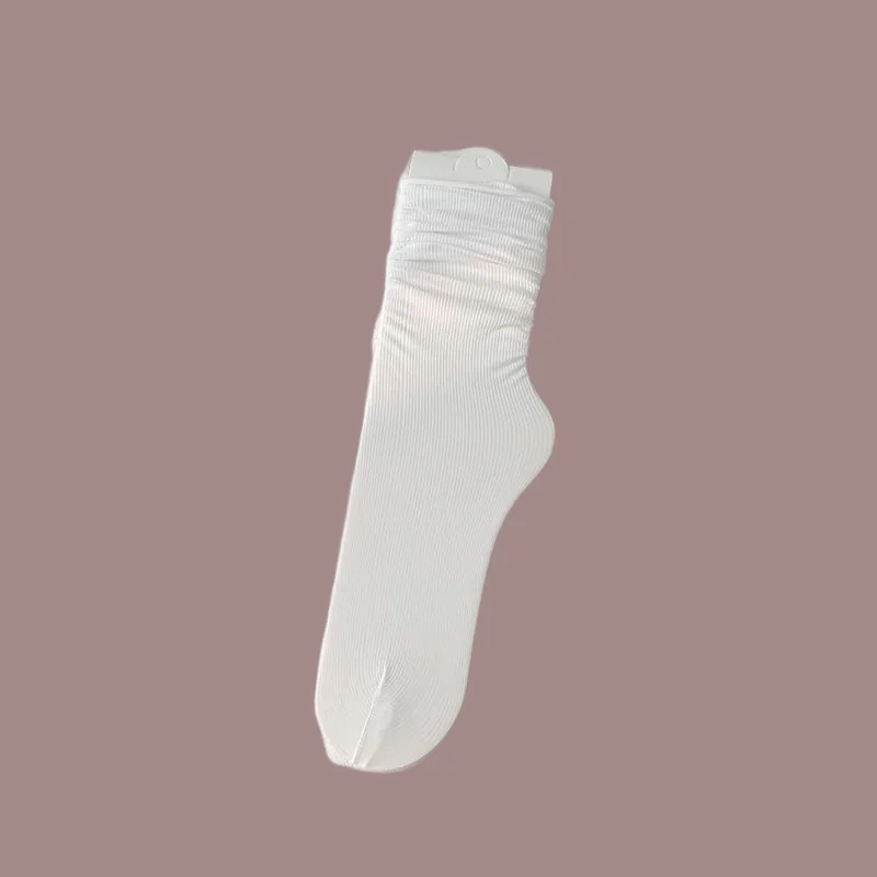 Chaussettes courtes en verre pour femmes, respirantes et absorbant la transpiration, mi-tube, nouvelle mode, haute qualité, été, 2024, 5 paires