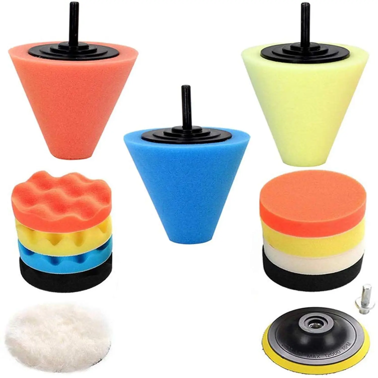 

Набор из 14 насадок для полировки и шлифовки автомобиля, для дрели: полировальные круги, поролоновые шарики, губчатые насадки для ухода за автомобильными колесами