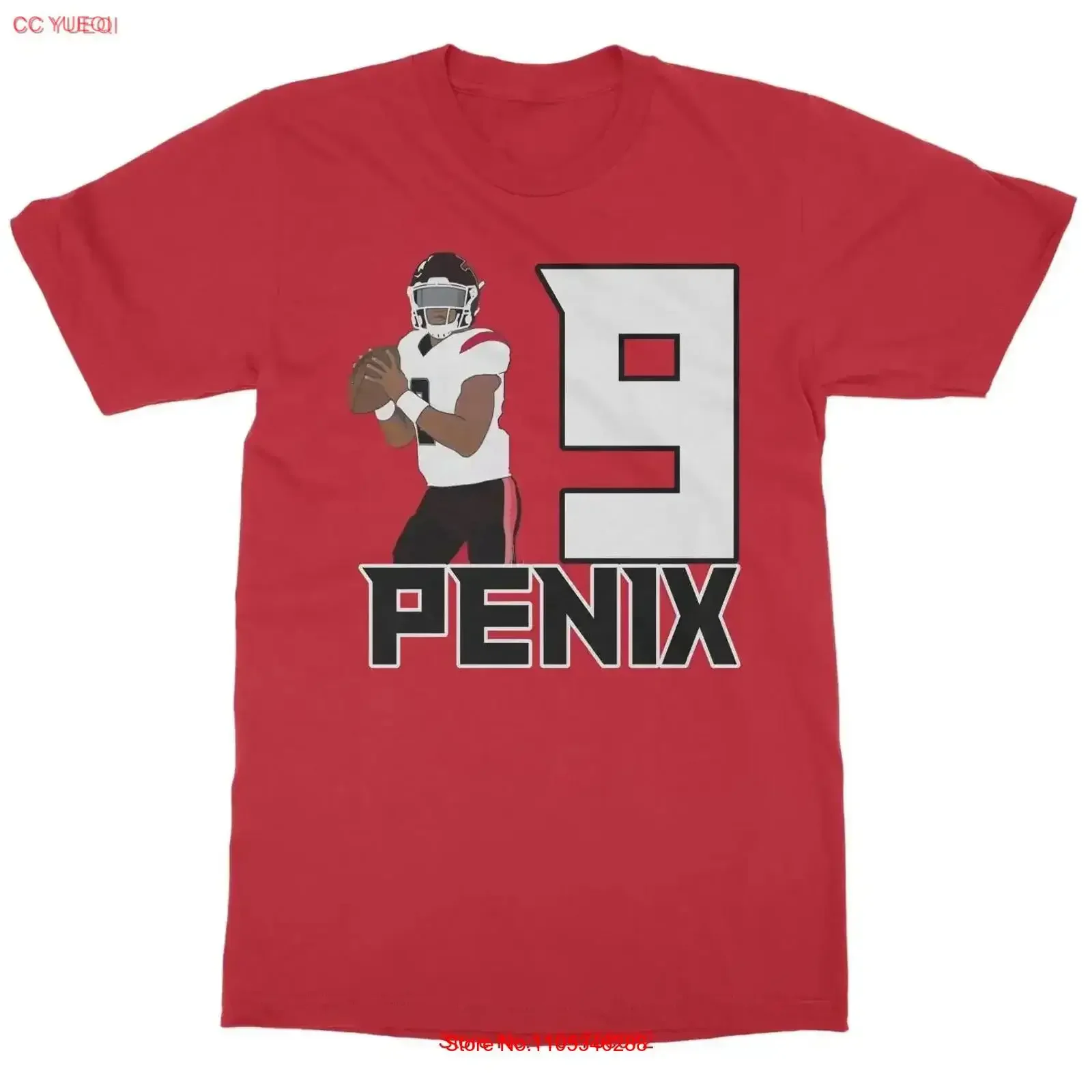 Atlanta 9 Penix inspiriertes T-Shirt für Sportfans, Vintage-Stil, gewaschen, atmungsaktiv, stilvoll, vielseitig, Designerkleidung, Stretch-Vintage