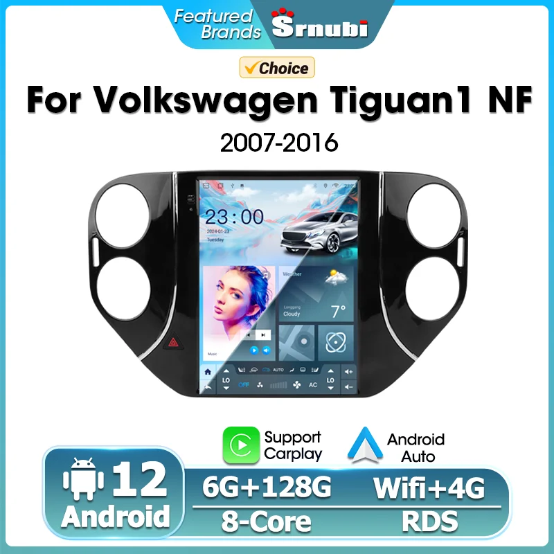 

Srnubi Android 12.0 Car Radio for Volkswagen Tiguan 1 NF 2007-2016 Multimedia Player 2Din 9.7" 4G WIFI Carplay GPS DVD Head Unit