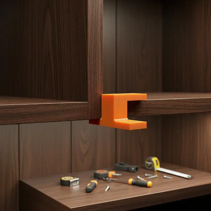 Wardrobe Door Installation Locator Tool 1Pc High Precision Jig for 18mm Panels Furniture Fitting Carpentry Use