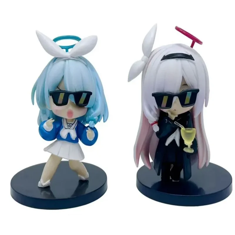 Anime Prana mignon Q Version 8CM bleu archives Figure bureau debout Posture Animation modèle jouet cadeau Collection ornements PVC