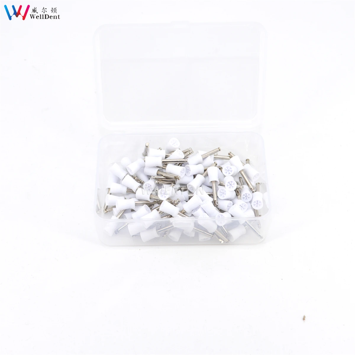 100pc/Box Dental lab Oral hygiene Disposable Polishing Cups As Seen On Tv Brush Polisher Flat Latch Nylon Type Rubber Prophy Cup