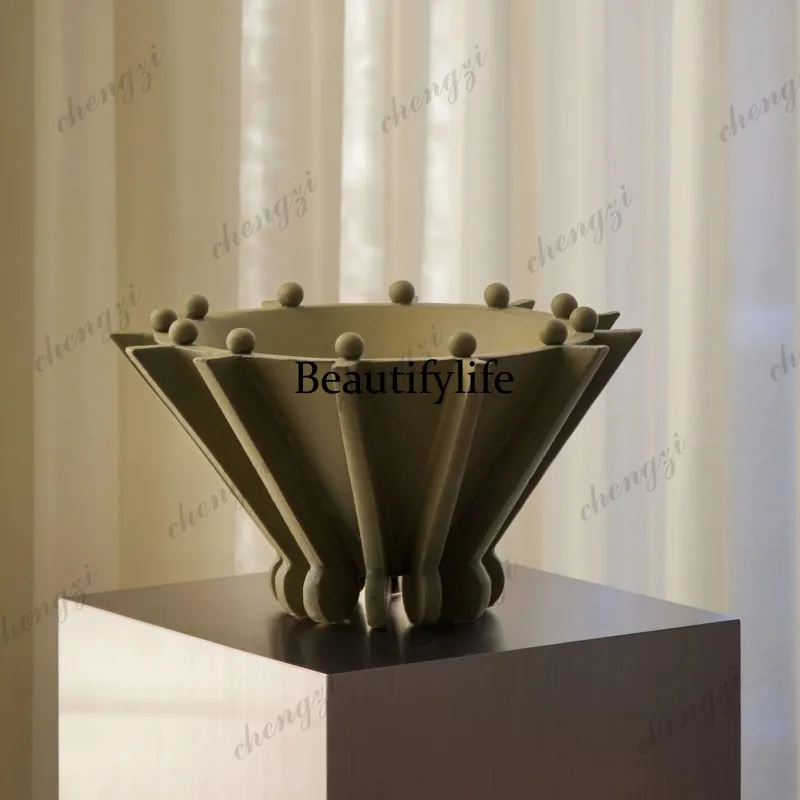 Bauhaus minimalist art ceramic vase with a sophisticated and niche decorative touch