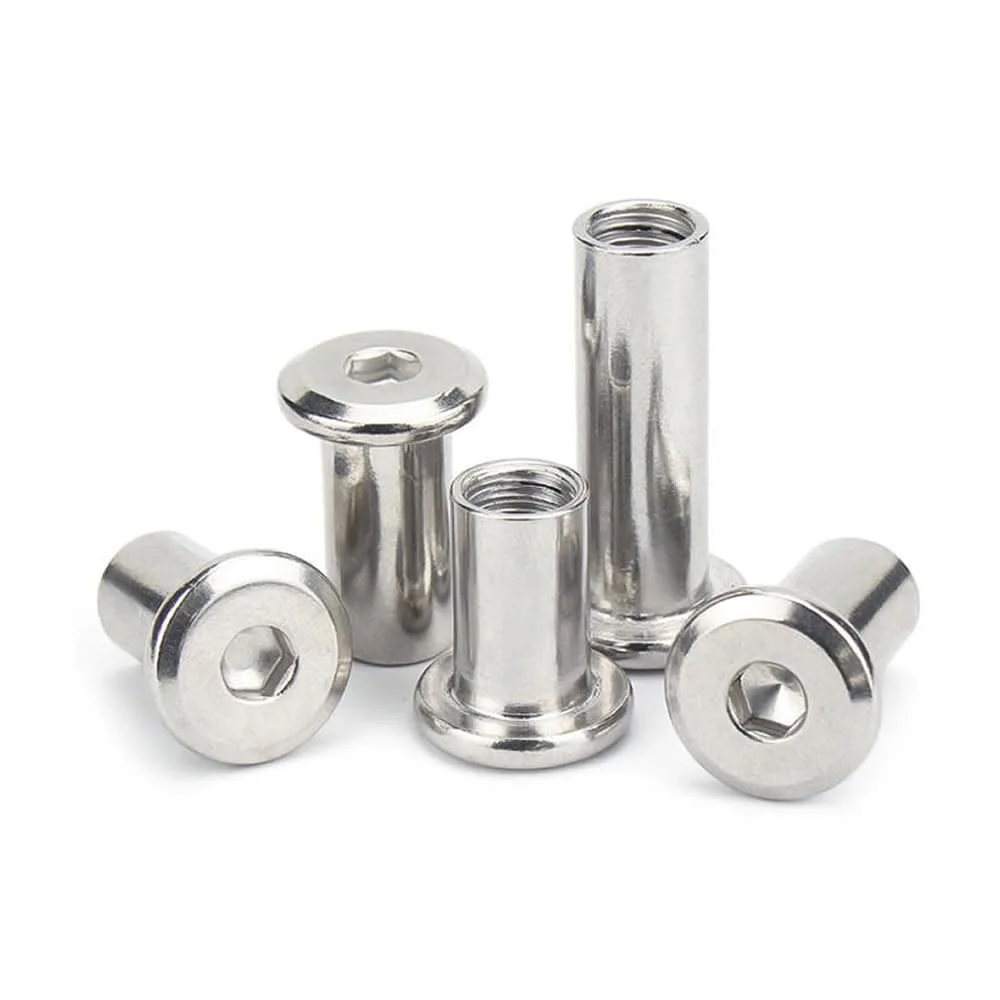 5-20 قطعة M3 M4 M5 M6 M8 304 الفولاذ المقاوم للصدأ موصل إدراج مشترك كم غطاء المكسرات شقة عرافة مسدس المقبس رئيس الأثاث برشام #3