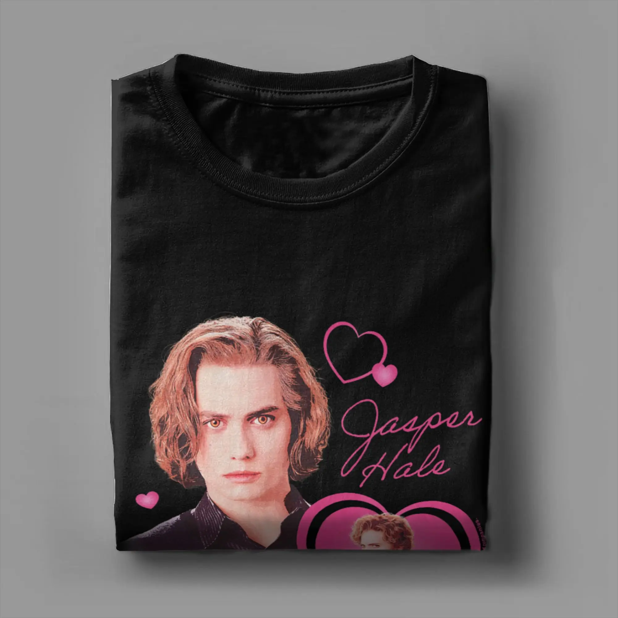 Streetwear T Shirt Twilight Jasper Hale Hearts Vampire Crush Movie Cotton T-Shirts Hipster Tee Shirt for Men Short Sleeve Tops