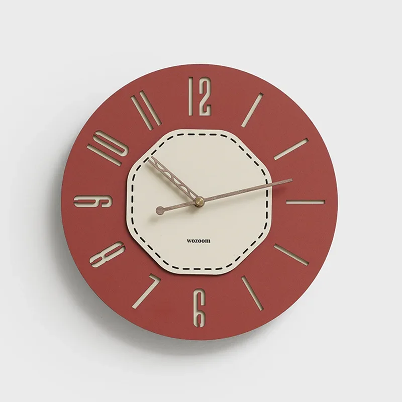 No punching light luxury retro wall clock living room 2026 new clock home art wall clock