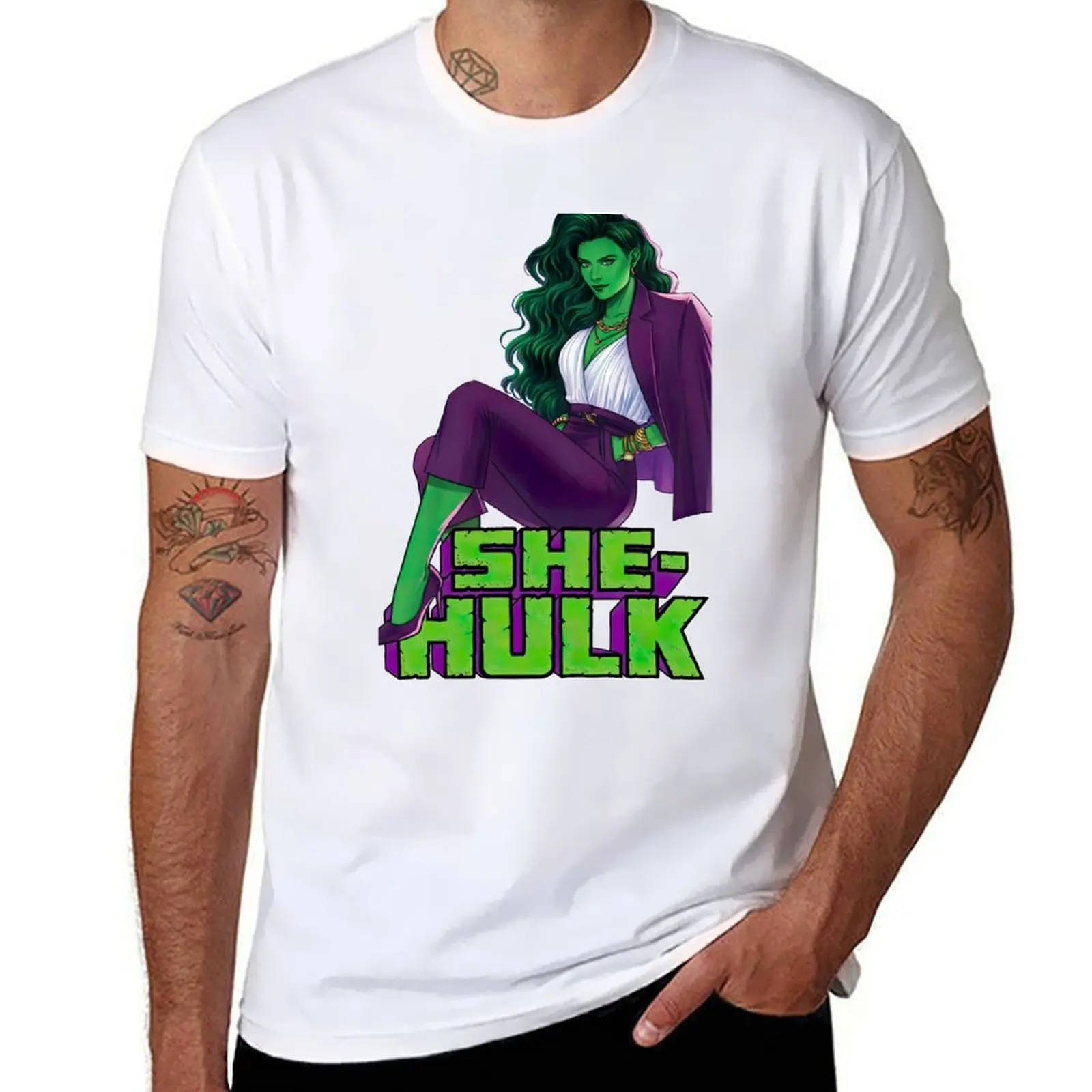 

MissHulk She-Hulk T-Shirt t shirt for man 100 percent cotton t shirts for man slim fit