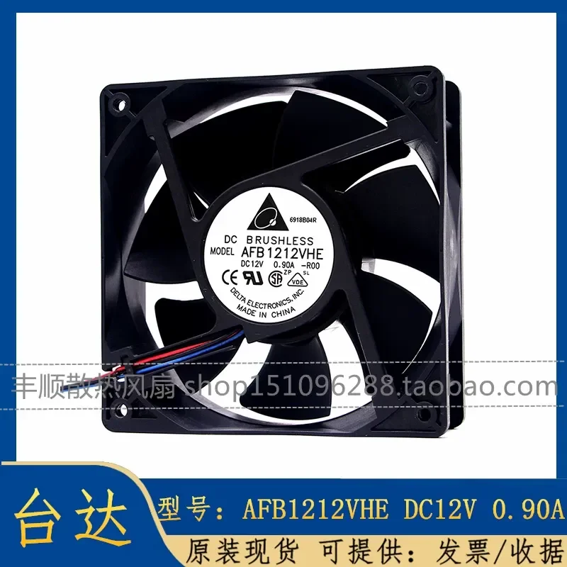 for Delta AFB1212VHE 12V 0.90A 12CM 12038 Large Air Volume Double Ball Bearing Cooling Fan