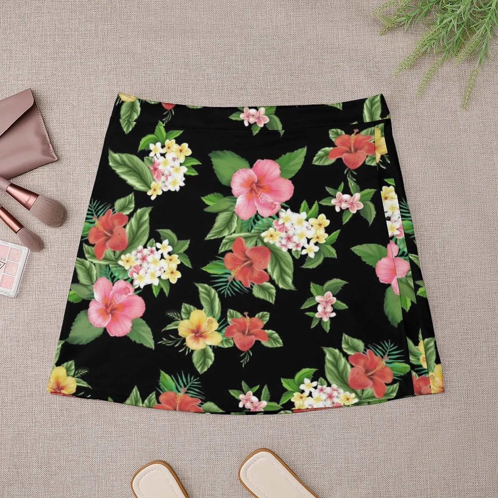 Hawaiian Shirt Reversed Floral Print Made In Hawaii Mini Skirt clothes luxury women's skirt Mini Skirt