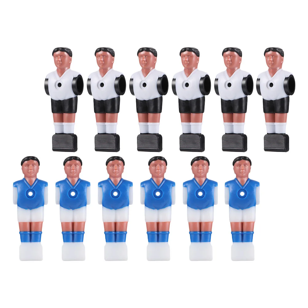 12 Pcs Football Table Players Color Standard Rods Replacement Soccer Athlete Dolls Foosball Accessory