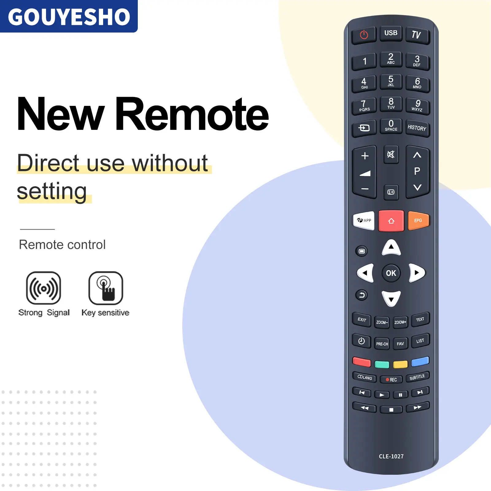 

New CLE-1027 Remote Control For Hitachi Smart LED TV LD65HTS02U LD65HTS02U-CO