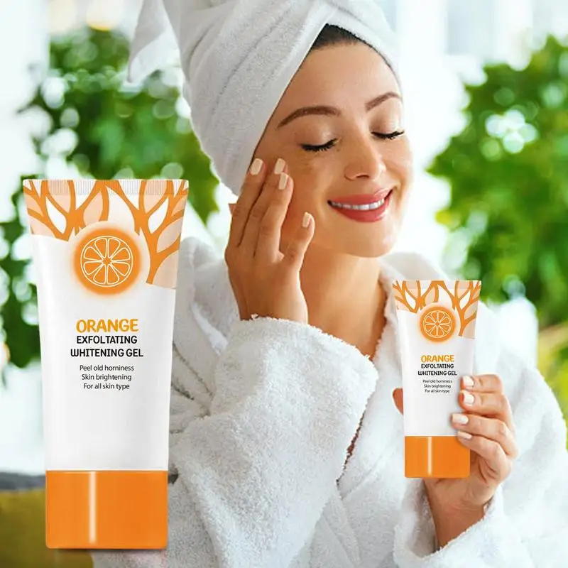 50g Orange Exfoliateing Gel Brightening Gel Face Dead Skin Remover Gently Exfoliator For All Skin Types Face Moisturizer