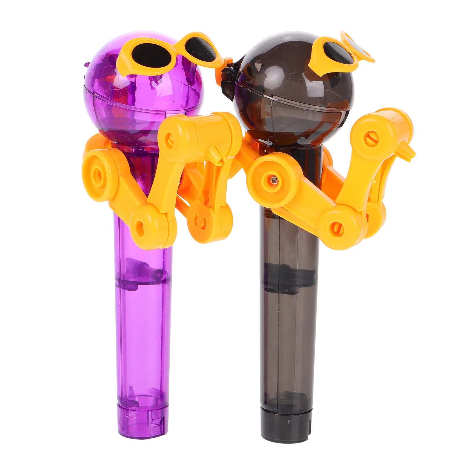 

2 Pcs Suckers Lollipop Robot Lollipops Holder Toys for Kids Child Molds Hard Candy