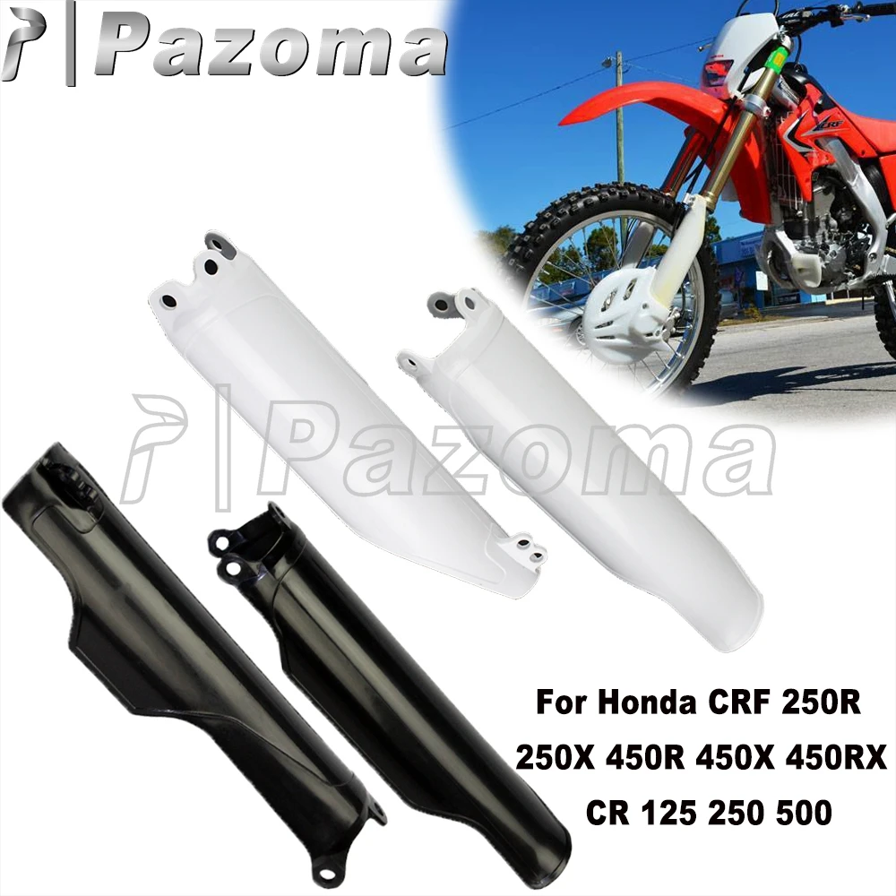 Motocross Plastic Fork Guard Dirt Bike Front Fork Tubes Cover For Honda CR125 CR250 CR500 CRF250R CRF250X CRF450R CRF450X 93-18