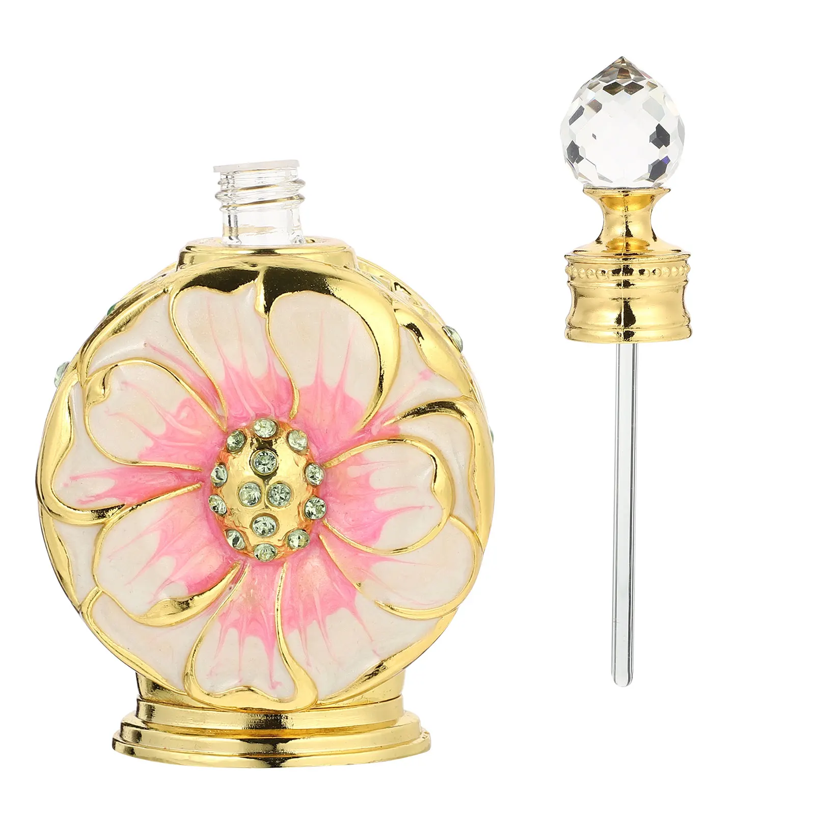 Bottiglia vuota durevole per dispenser di bottiglie di stoccaggio da viaggio con contenitore essenziale a tenuta stagna per profumo in vetro creativo chic da 12 ml