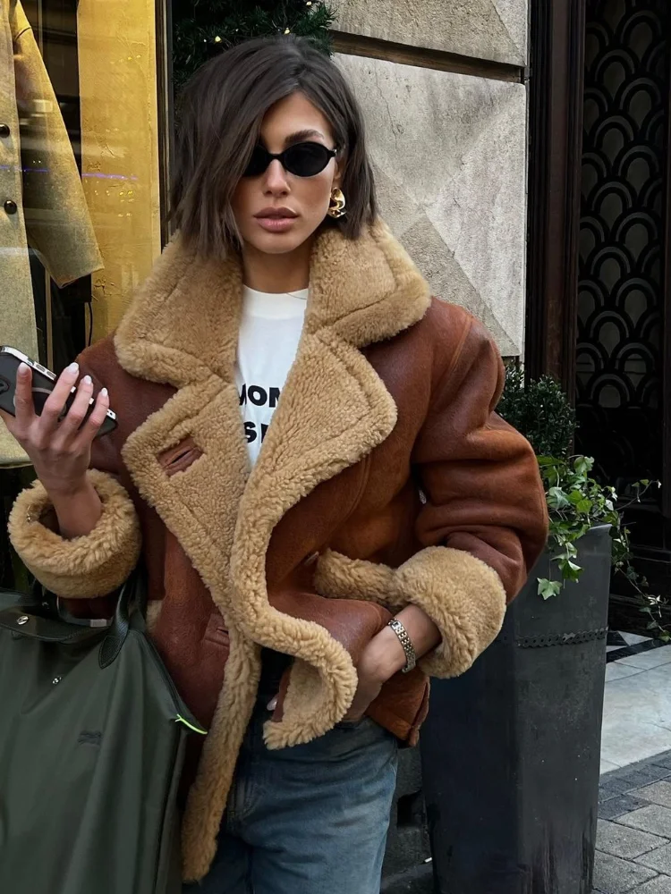 Chaqueta informal con solapa y bolsillos para mujer, abrigo elegante de manga larga con botonadura única, ropa de calle para otoño, 2024