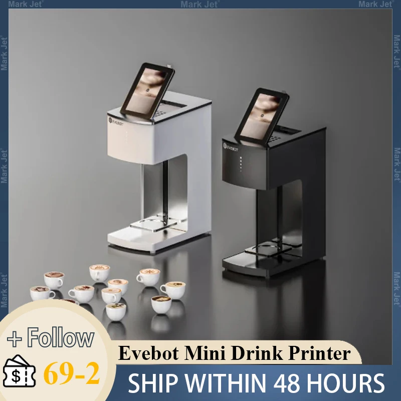 Evebot Mini Drink Printer EB-FM1 Small Mini Beverage Printer Suitable for Places with Limited Space Printing Cocktails