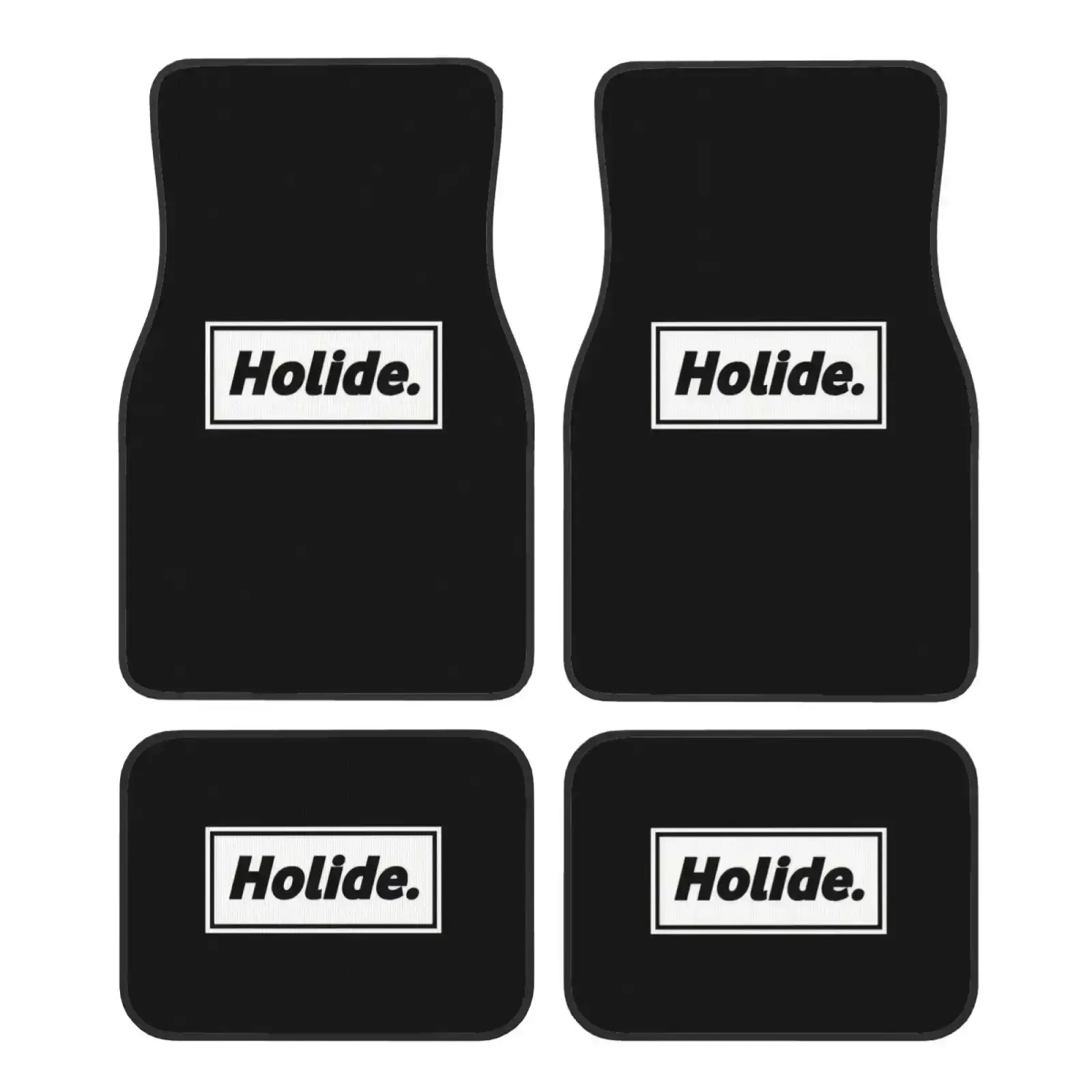 

4pcs HOLIDE Crystal Velvet Car Floor Mats- Suitable For All Vehicles, Durable And Easy-to-Clean Floor Mats With Logo, Stylish In