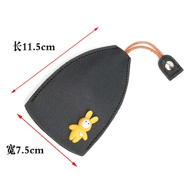 Cute Winnie The Pooh & Eeyore Pull Type Key Bag PU Leather Cute Key Wallets Housekeepers Car Key Holder Case Keychain Pouch