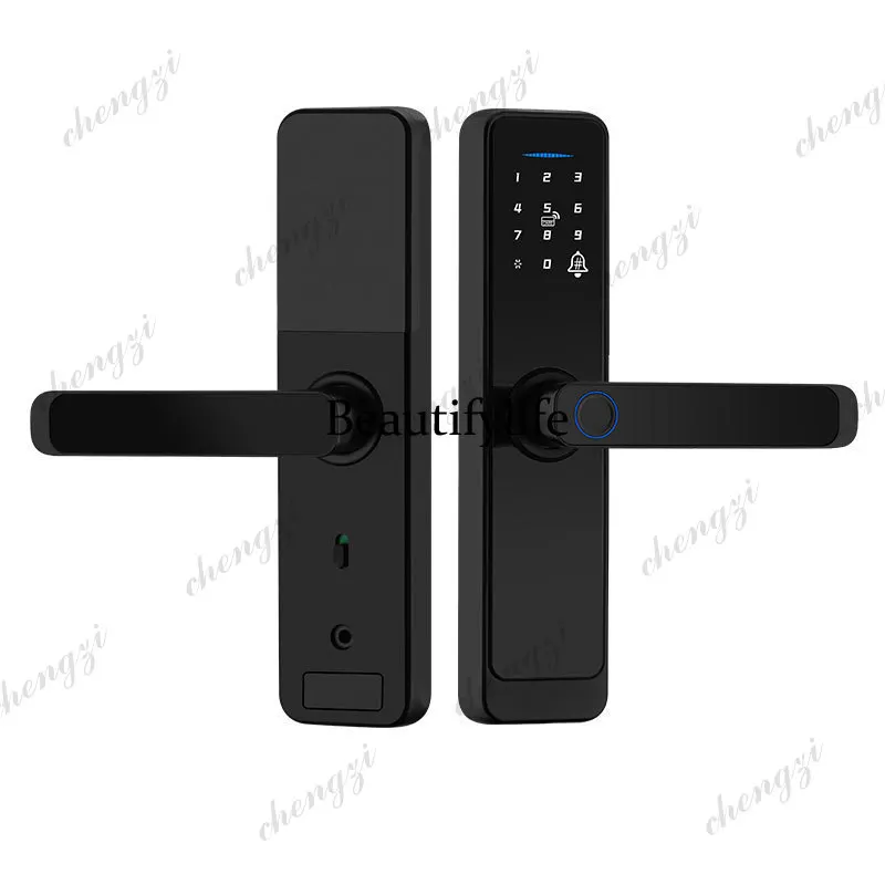 Smart lock, indoor wooden door electronic password lock, apartment door remote fingerprint lock