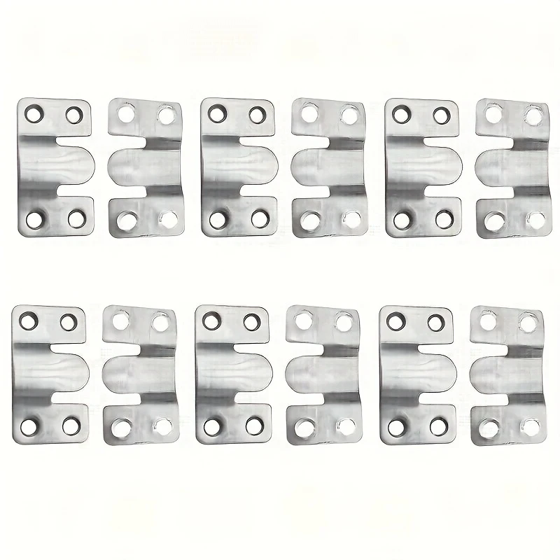 Image of 20 Stück Metallhaken, moderne, verriegelbare Wandhalterung, geeignet für Rahmen, Möbel und Bettenwinkel, einfach zu installierende Haken