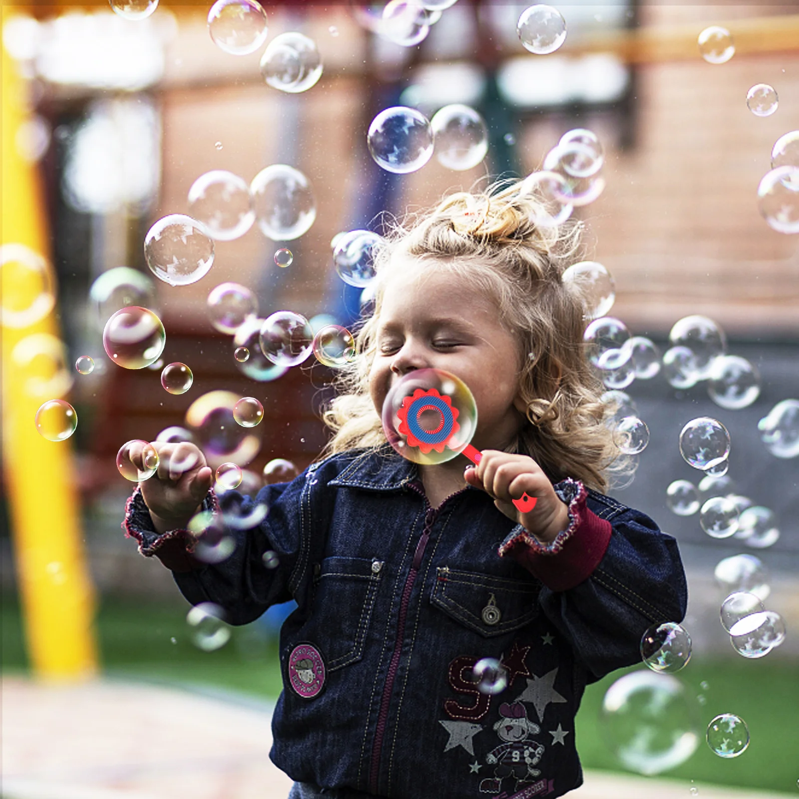 مجموعة عصا فقاعات ملونة مكونة من 9 قطع خفيفة الوزن ومتينة وآمنة وسهلة الاستخدام للأنشطة الخارجية للأطفال والكبار مجموعة عصا الفقاعات #1