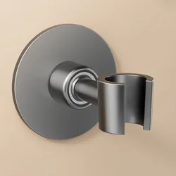 Adjustable Shower Head Holder Handheld Shower Head Bracket Without Drilling Stainless Steel Bathroom Shower Fixed Base Bracket