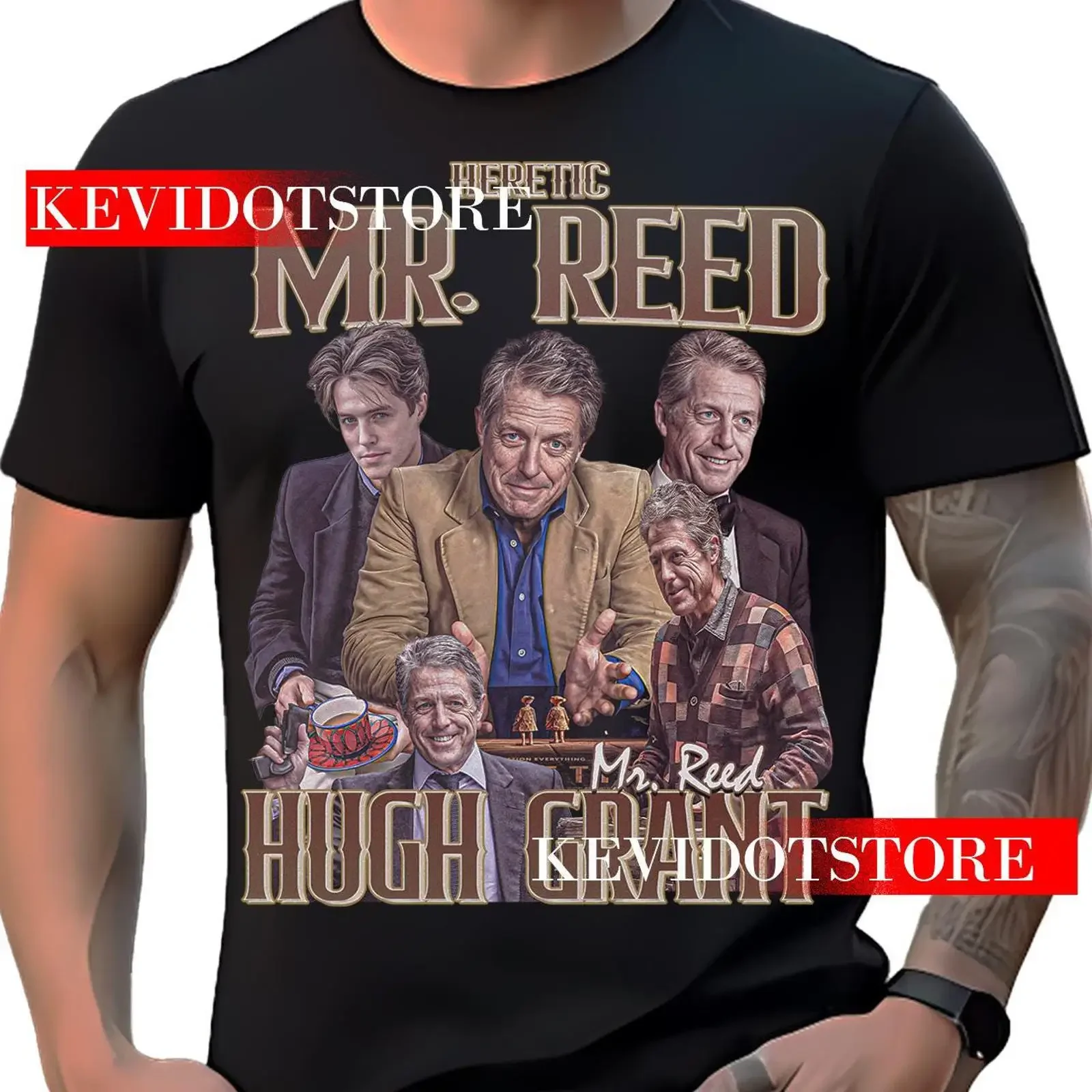 Mr Reed Heretic Hugh GranT T Shirt Vintage  vintage Washed designer clothes graphic Casual Stylish Soft Versatile fashion