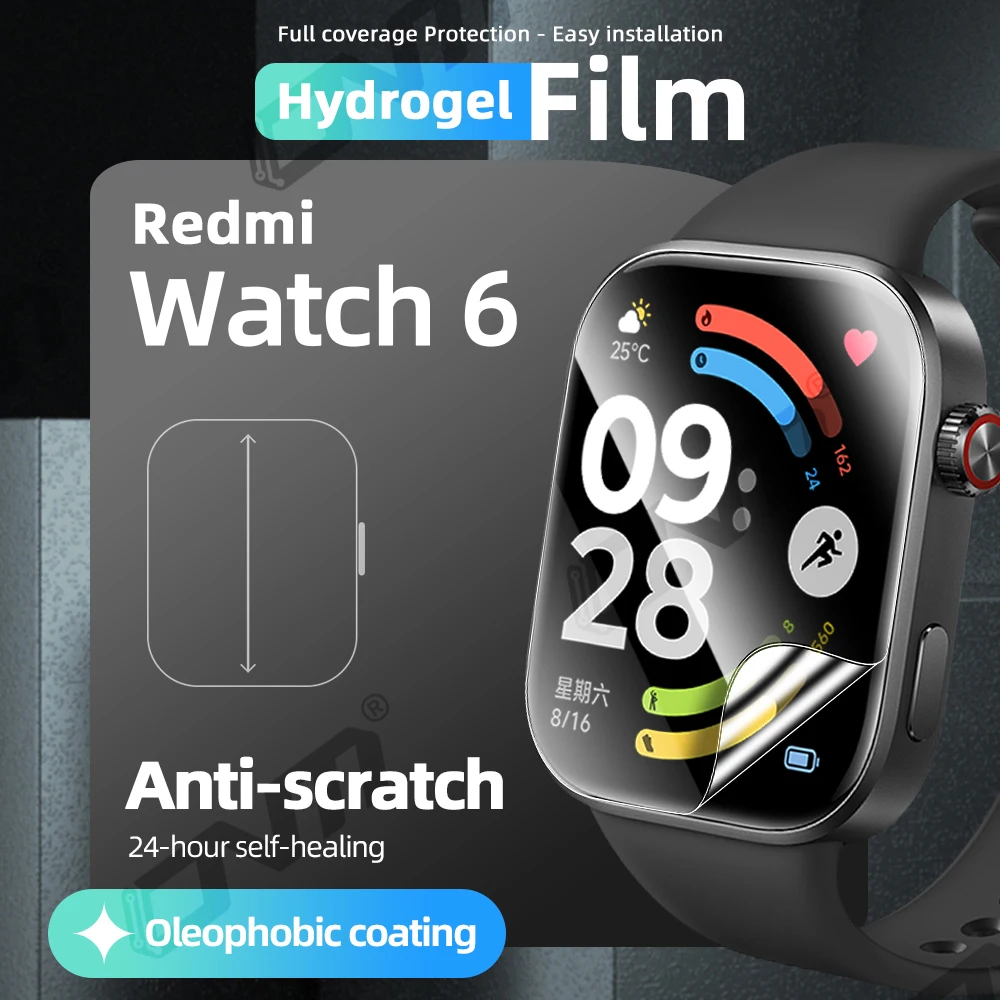 

Hydrogel Film for Xiaomi Redmi Watch 6 Screen Protector, HD Full Coverage Soft Protective Film for Redmi Watch6 Accessories