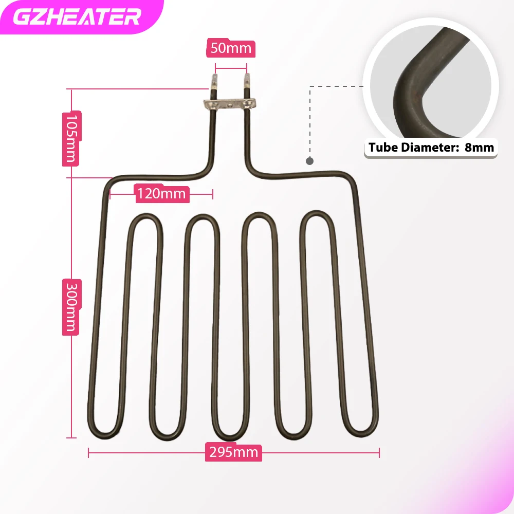 3000W 220V Electric Sauna Heating Element 5U Annealing Straight Tubular Stove Grill Spare Part Air Dry Heater for Bath Oven