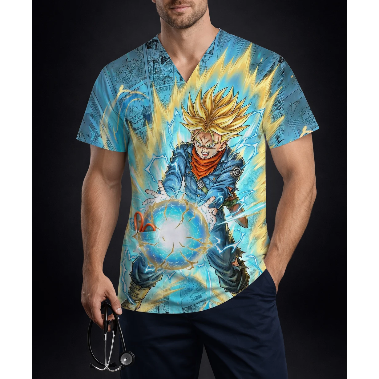 Men's Dragon Ball Anime Scrub  - đánh giá và giá Anime Cosplay Nurse