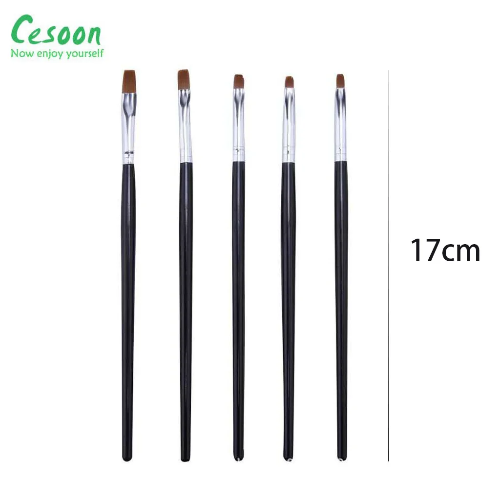 5 Pcs Dental Resin Brush Pens Shaping Silicone Adhesive Composite Porcelain Teeth Portable Whitening Care Dentistry Lab Tools