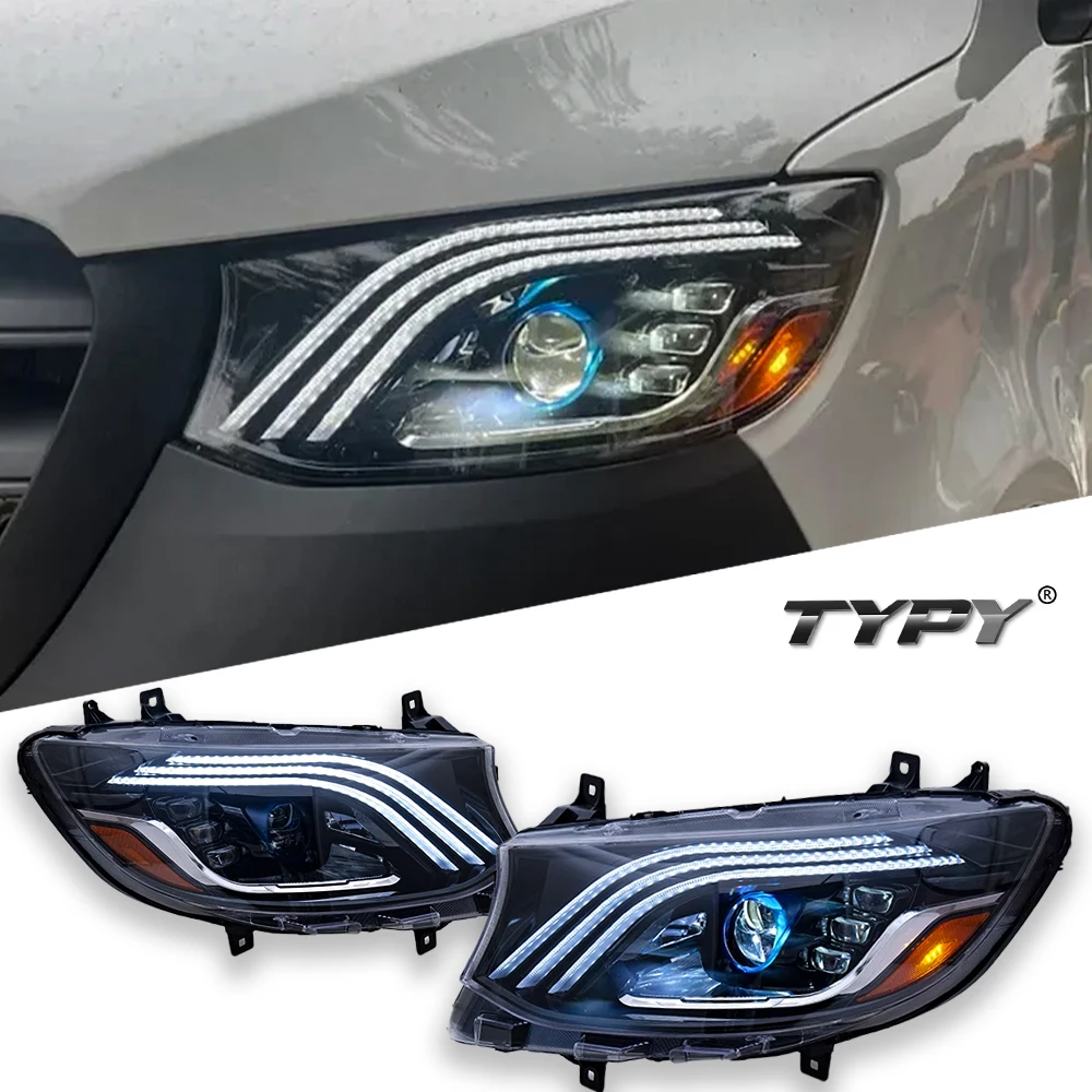 

TYPY Car For Benz Sprinter Headlight 2018-2023 Upgrade Modified to New DRL Dynamic Turn Signal LED Headlight Auto Accessories