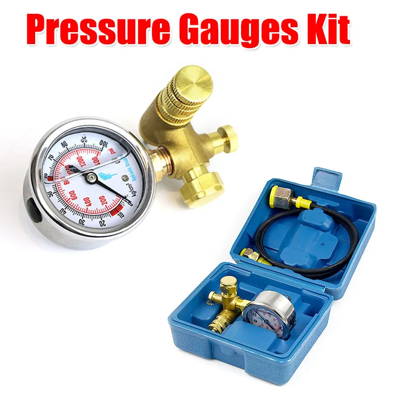 

6Mpa Pressure Gauges Kit Nitrogen Gas Charging Hydraulic Breaker Hammer Device Measurement Accessories Test Gauge Tool