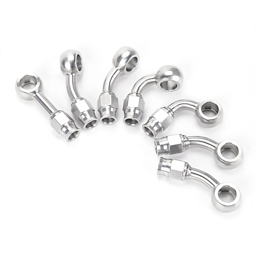 AliExpress muge racing MUGE-AN3 Stainless Steel Banjo Hose End Fitting Motorcycle Motor Bike Hydraulic Brake Oil Hose Line Banjo Fitting 10mm HR071