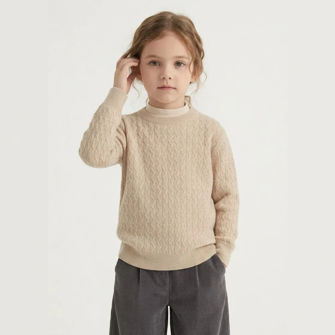1-10T Toddler Kid Baby Boy Girl Sweater Casual Plain Winter Clothes Knit Pullover Top Warm Thick Knitwear Basic Sweater Outfit