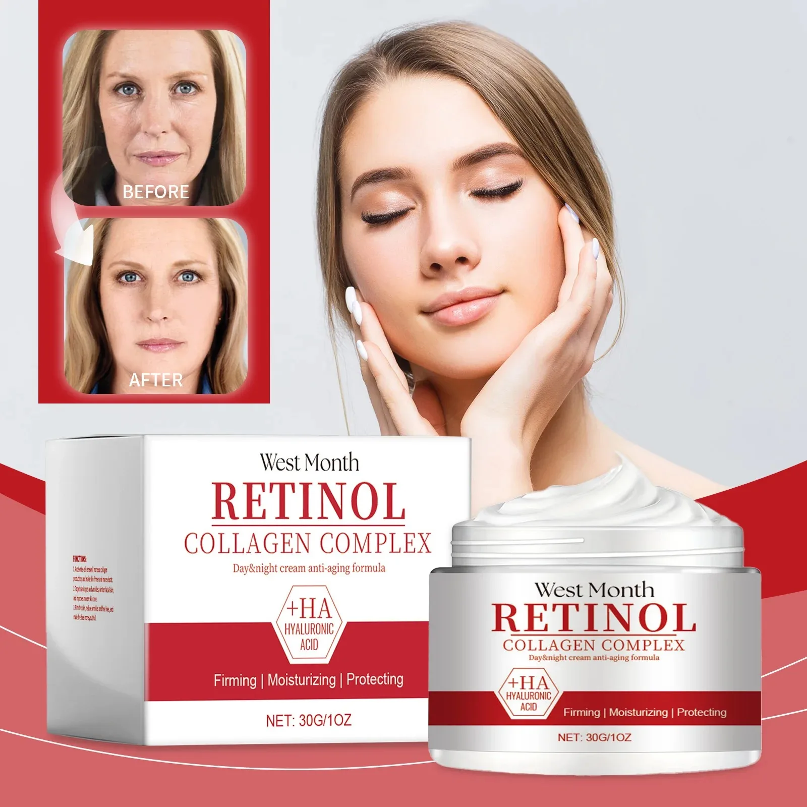 60g Vitamin C Collagen face cream moisturizes facial Skin Soft and Moisturizing Face Care bouncy and moisturized tender