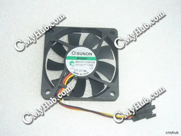 For SUNON MB60101V1-0000-G99 DC12V 1.44W 6010 6CM 60MM 60X60X10MM 3pin Cooling Fan MB60101V1-0000-G99