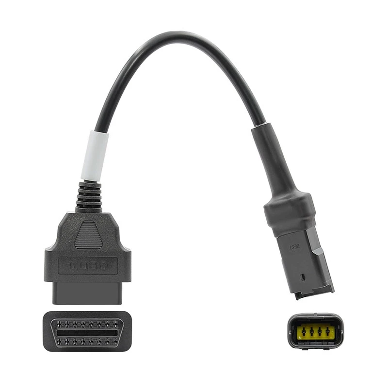 Compatible OBD Motorcycle Cable for Ducati 4 Pin Plug Cable Diagnostic Cable 4Pin to OBD2 16 Pin Adapter