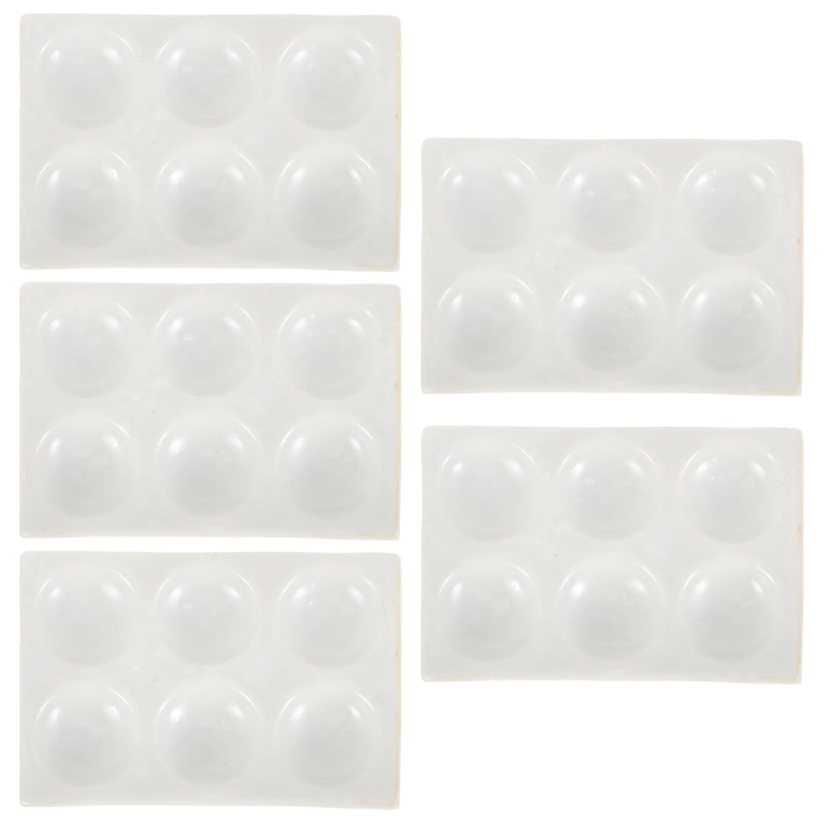 5Pcs Ceramic Reaction Plate Porcelain Spot Plate 6 Well for Chemical Analysis Laboratory Testing Scientific Experiment