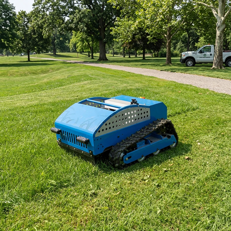 Automatic Remote Control 4-Stroke Cordless Electric Lawn Mower Rechargeable Battery Powered Grass Cutter Equipment Garden Tool