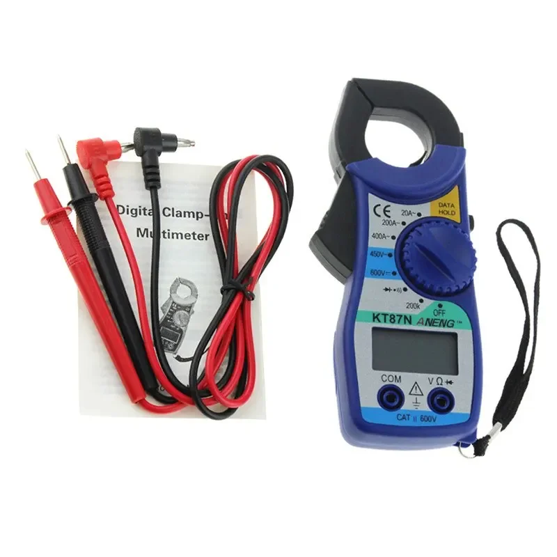 KT87N Digital Multimeter Amper Clamp Meter Current Clamp Pincers AC/DC Current Voltage Tester frequency counter Power Meter Test