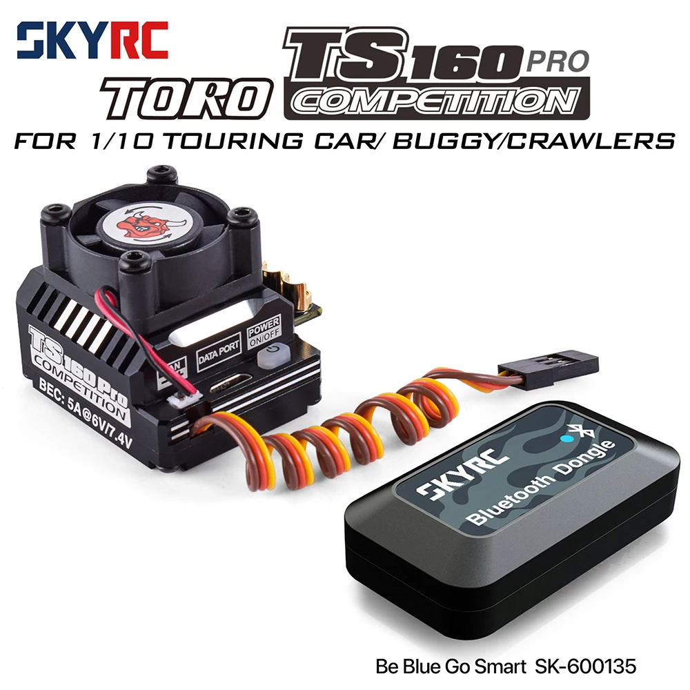 

SKYRC TORO TS160 160A Brushless Sensored ESC w/6V/7.4V BEC For 1/10 Touring Car Buggy Crawlers