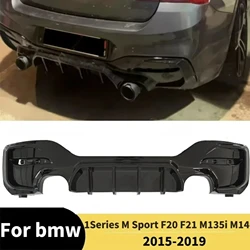 BMW 1 시리즈 M 스포츠 F20 F21 M135i M140i 2015-2019 자동차 후면 범퍼 립 디퓨저 스포일러 스플리터 가드 바디 키트 튜닝