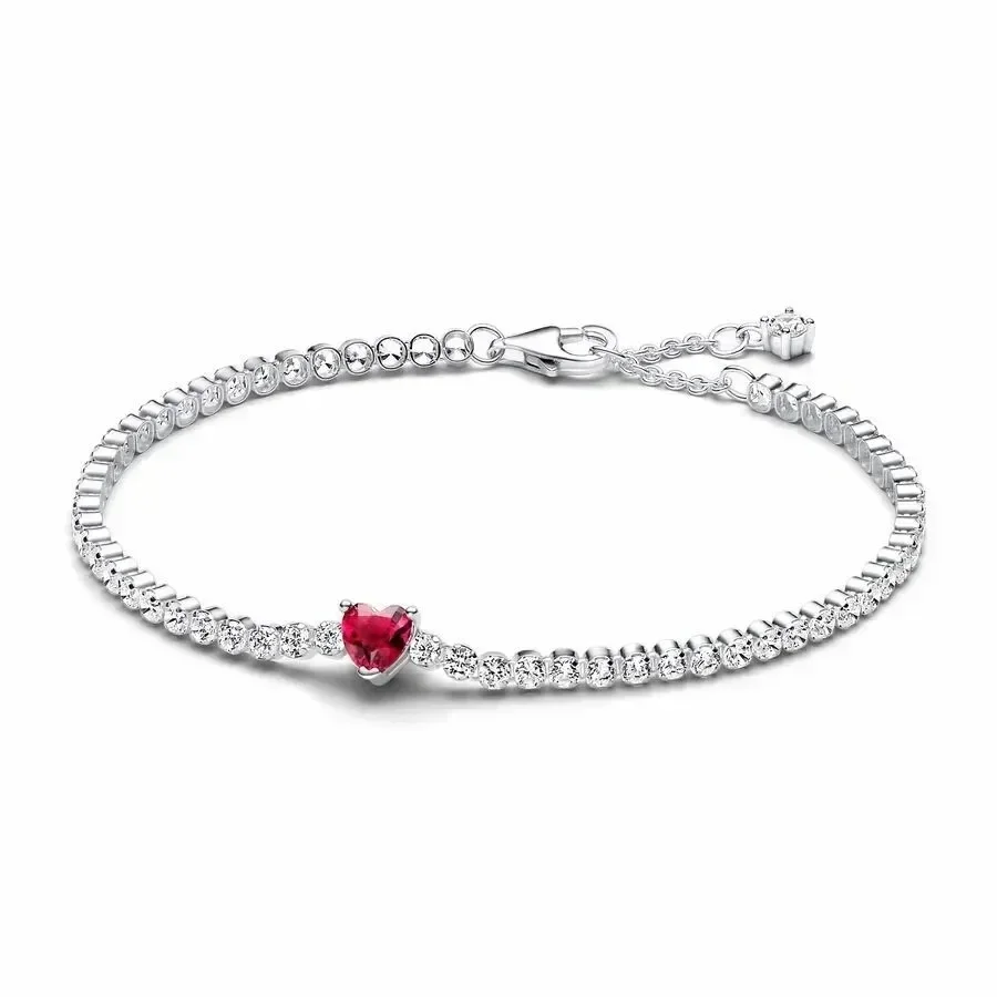 Classic 925 sterling silver fashionable exquisite star shaped full zirconia tennis bracelet men - women New Year surprise gift