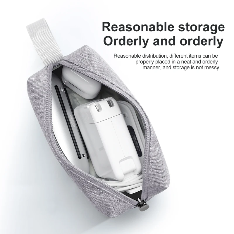 Portable Gadget Pouch Travel Organizer Charger USB Mouse Wireless Headphones Storage Bag Electronic Small Accessories Case